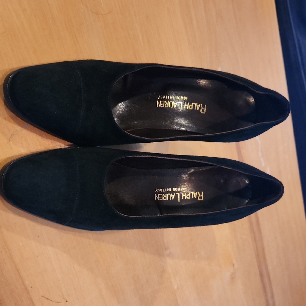Ralph Lauren Dark Suede Flats
